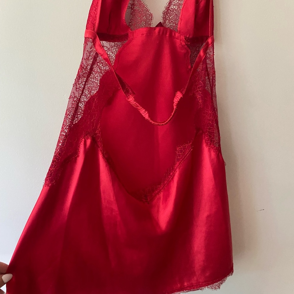 Victoria’s Secret Red Slip dress (open back detail) Size Medium - Picture 2 of 7